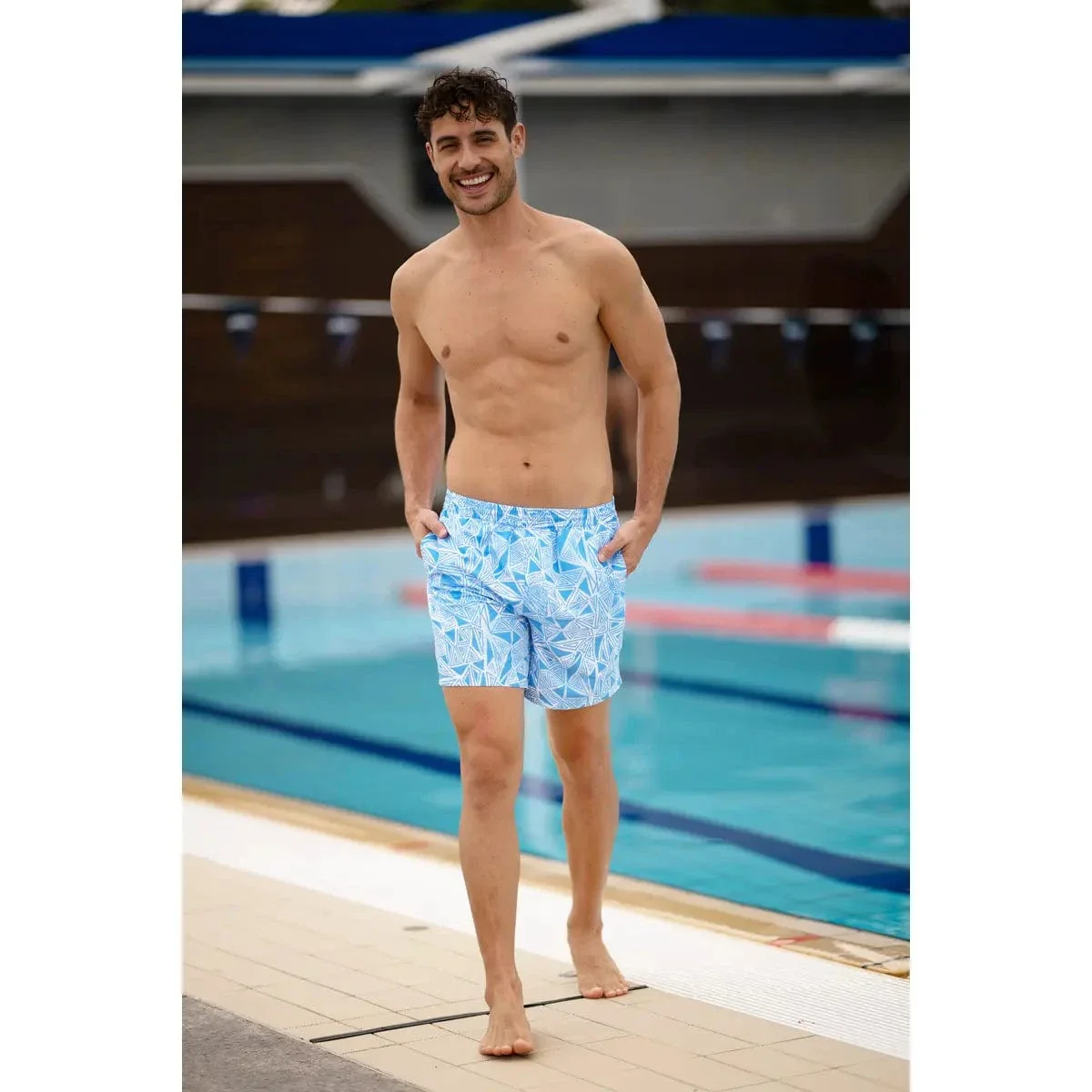 Zoggs Mens 16 Inch Water Shorts - Geometric - Image 5
