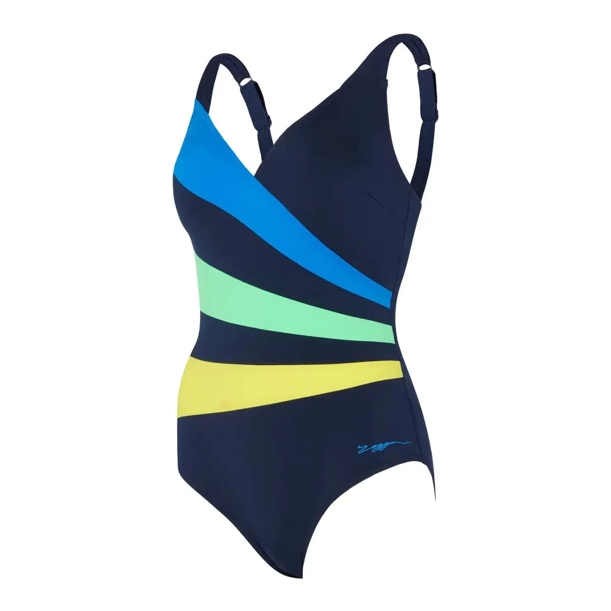 Zoggs Sea Frond Wrap Panel Classicback Swimsuit - Image 5